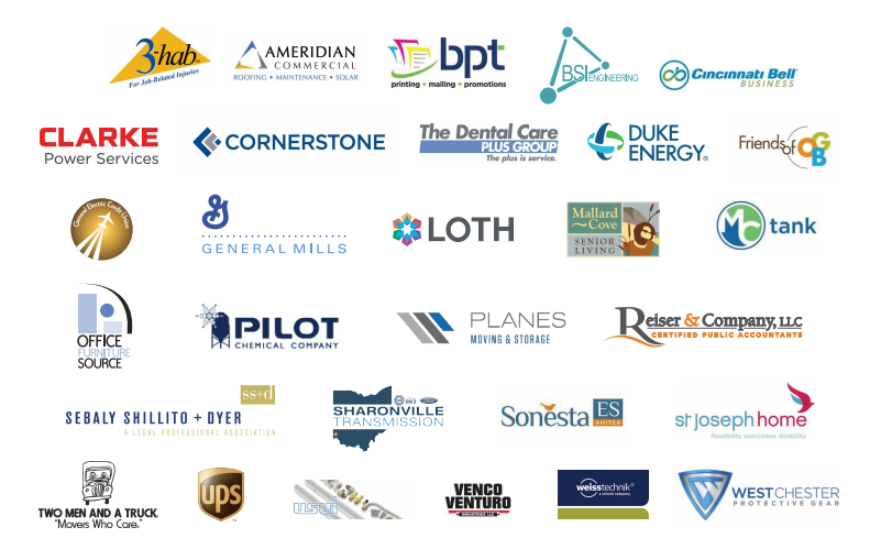 Sponsors' logos on banner